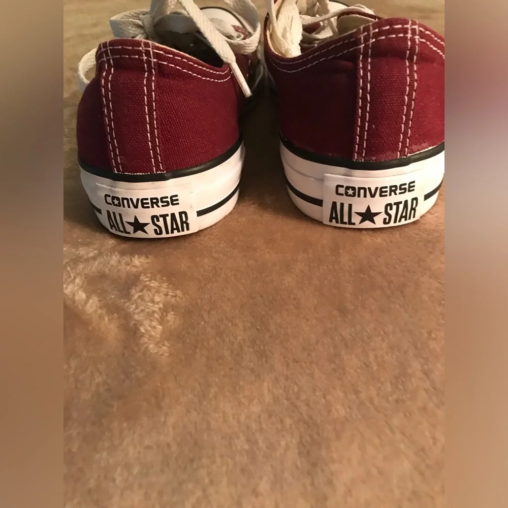Converse Burgundy Low Top Sneakers